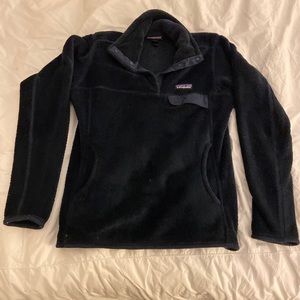 Patagonia Women's XS Re-Tool Snap-T Fleece Pullover Navy Jacket